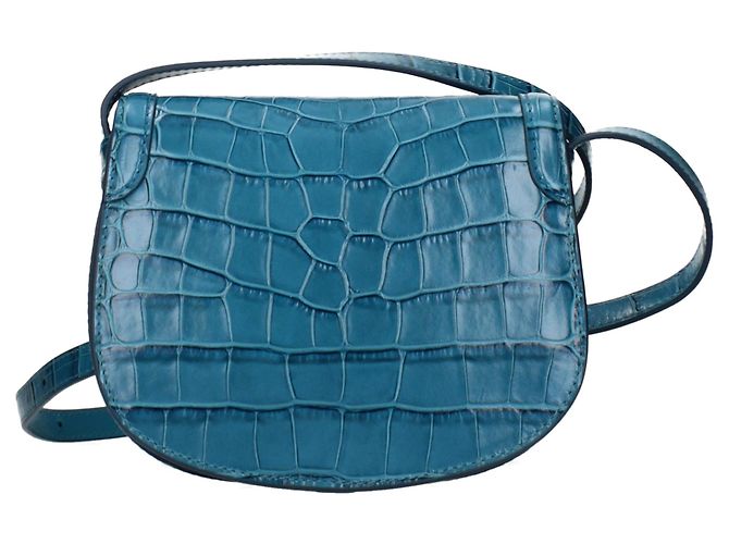 Tom Ford Borsa a tracolla in pelle azzurra - vista 2