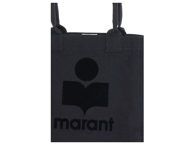 Isabel Marant Borsa a tracolla in cotone nera - vista 3