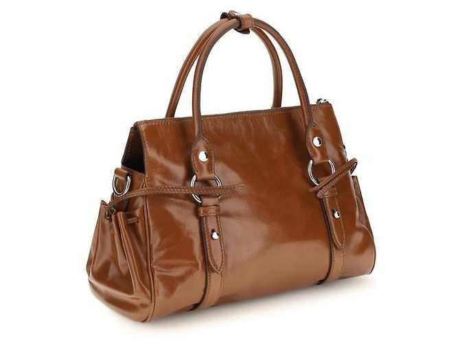 Miu Miu Borsa Bos Taurus in pelle di vitello marrone - vista 3