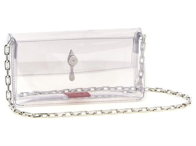 Christian Louboutin Clutch in PVC argento - vista 2