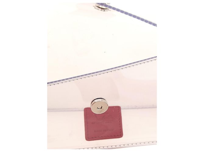 Christian Louboutin Clutch in PVC argento - vista 4