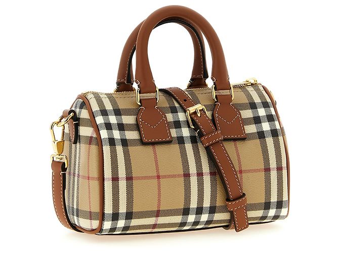 Mini Handbag Burberry Beige Burberry Check - vista 2