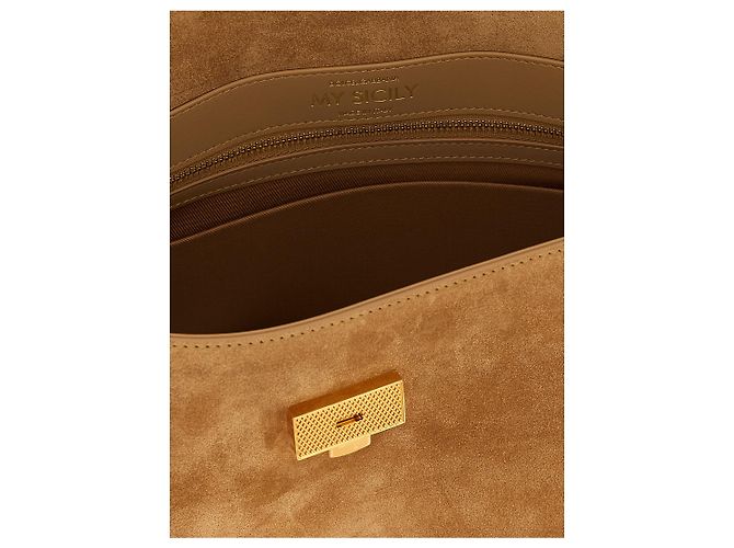Dolce & Gabbana Borsa in pelle di vitello beige - vista 4