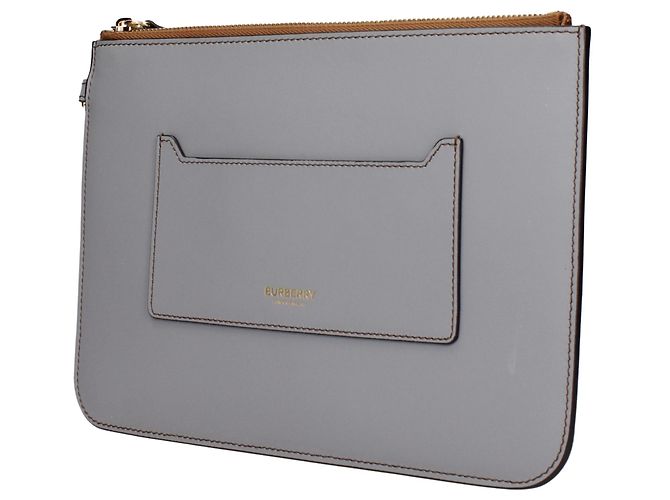 Burberry Pochette en cuir gris - vue 2