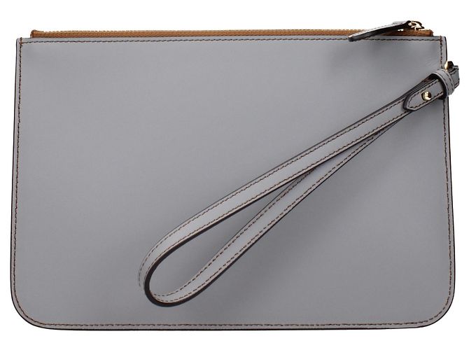 Burberry Pochette en cuir gris - vue 3