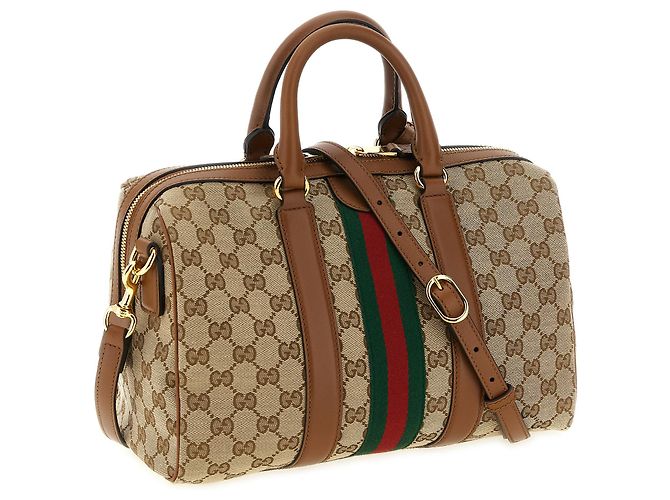 Gucci Borsa in poliestere beige - vista 2