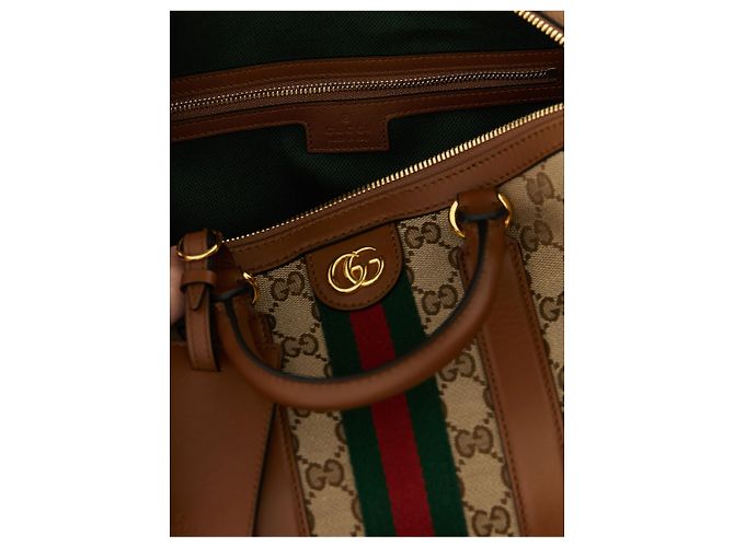 Gucci Borsa in poliestere beige - vista 4