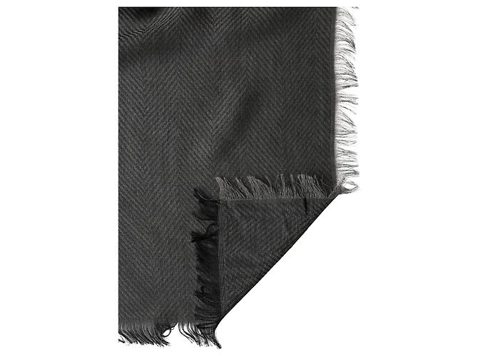 Dolce & Gabbana Sciarpa termica in modal nero con frange x Sciarpa da uomo - vista 2