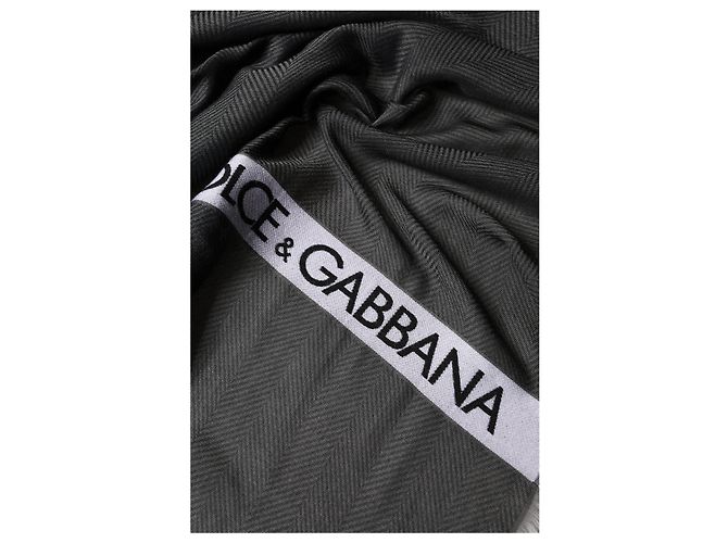 Dolce & Gabbana Sciarpa termica in modal nero con frange x Sciarpa da uomo - vista 3