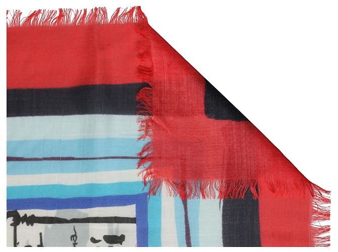 Dolce & Gabbana Sciarpa da uomo in cashmere con stampa Milano multicolore - vista 3
