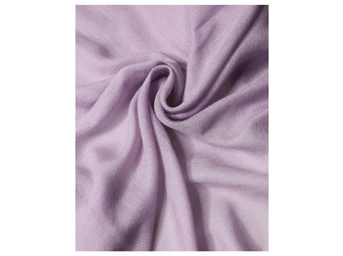 Brunello Cucinelli Wrap x Sciarpa in cashmere e seta con frange viola - vista 4