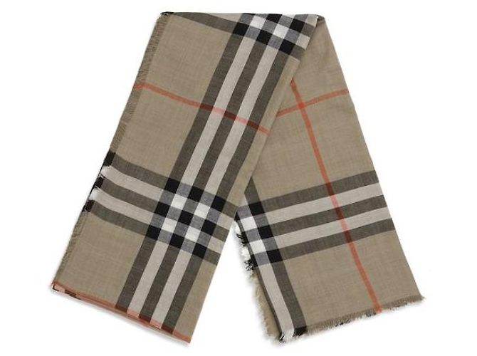 Burberry Sciarpa Oves Aries in lana beige - vista 2