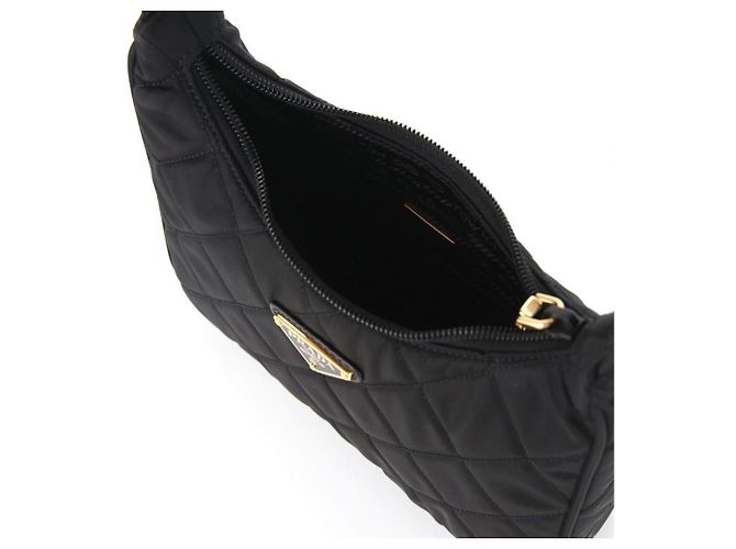 Prada Borsa a tracolla in nylon nero - vista 4