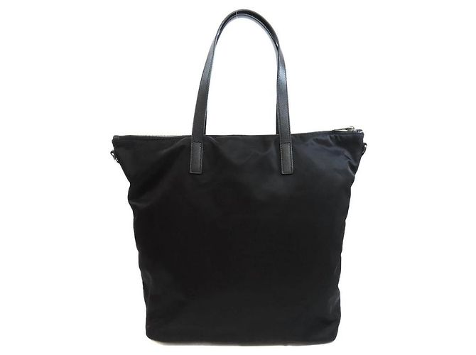 Tote Prada Shopper aus schwarzem Nylon - Ansicht 2