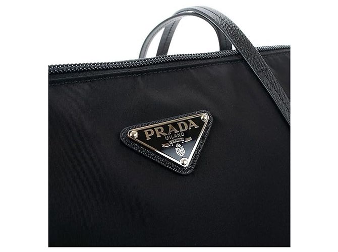 Tote Prada Shopper aus schwarzem Nylon - Ansicht 4