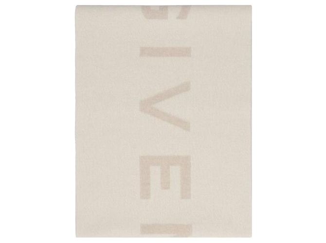 Sciarpa Givenchy in cashmere e lana beige - vista 2