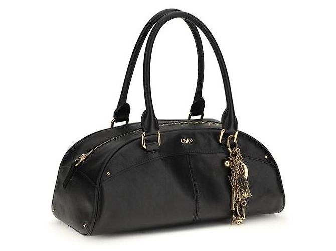 Chloé Borsa Bos Taurus in pelle di vitello nera - vista 2