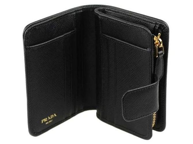 Prada Geldbörse aus schwarzem Nylon mit Lederdetails - Ansicht 2