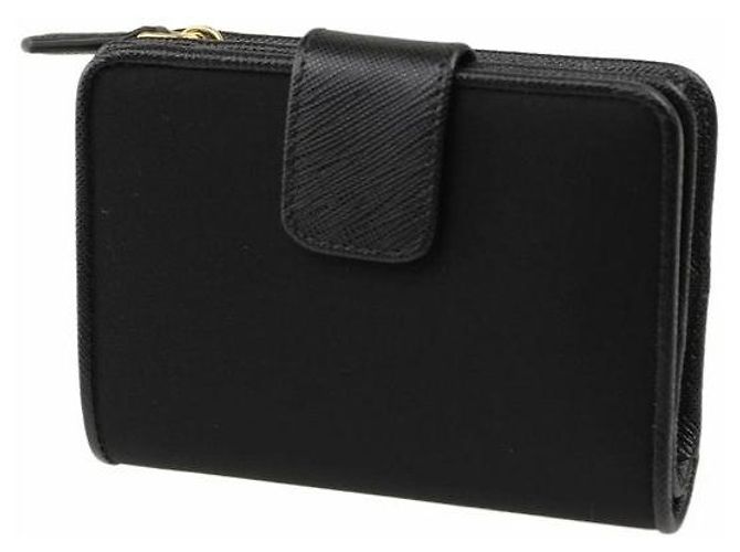 Prada Geldbörse aus schwarzem Nylon mit Lederdetails - Ansicht 3