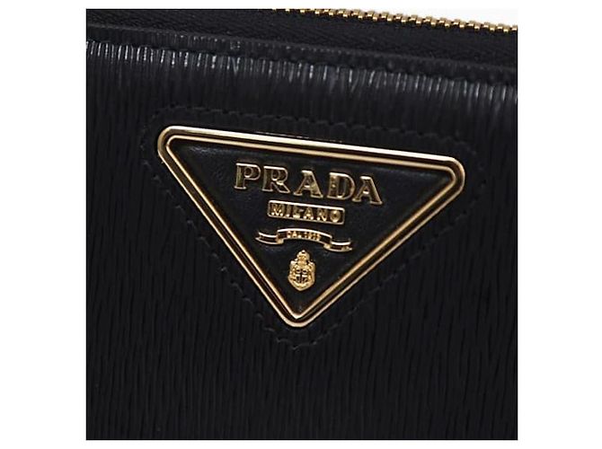 Prada Cartera de piel de becerro negra - vista 4