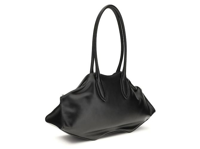 Alexander Mcqueen Borsa a tracolla Bos Taurus in pelle di vitello nera - vista 3
