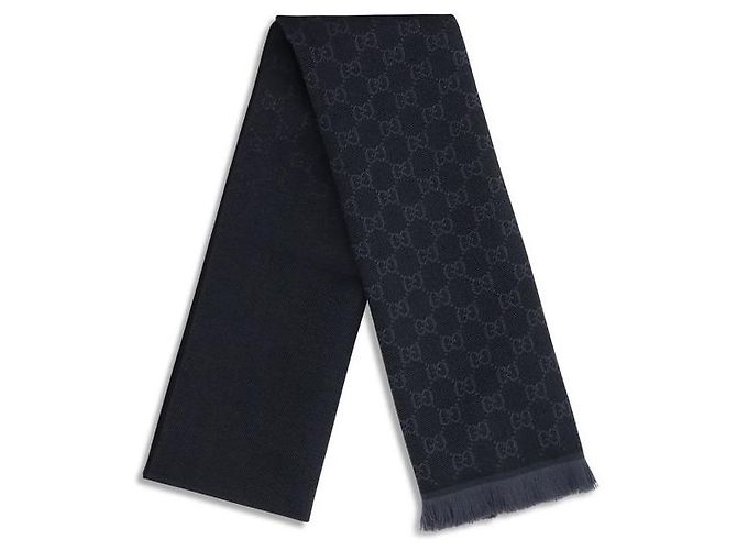 Gucci Sciarpa Oves Aries in lana nera - vista 2
