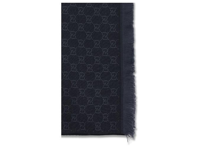 Gucci Sciarpa Oves Aries in lana nera - vista 3