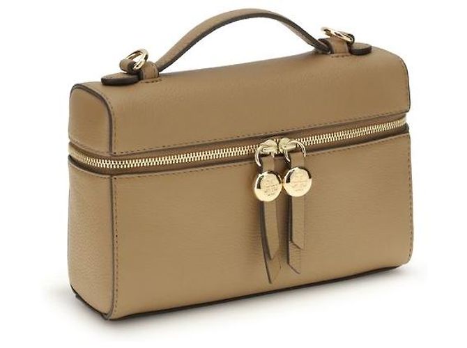 Tory Burch Borsa a tracolla Bos Taurus in pelle di vitello beige - vista 2
