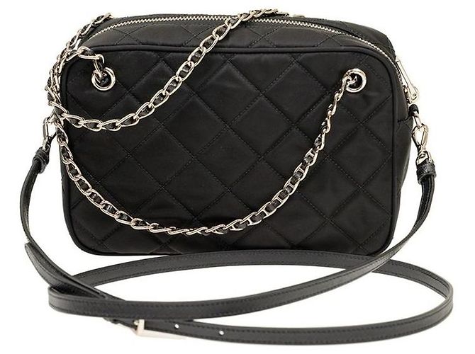 Prada Borsa crossbody in nylon nero - vista 3