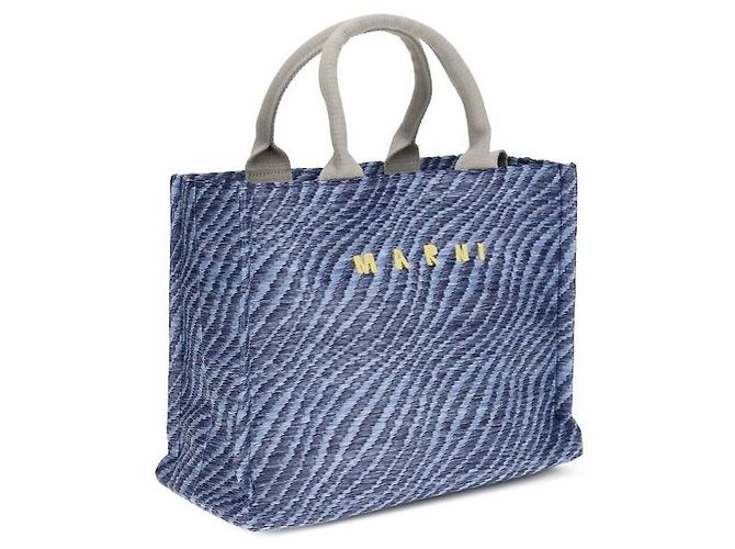 Marni Borsa a tracolla in nylon blu - vista 2
