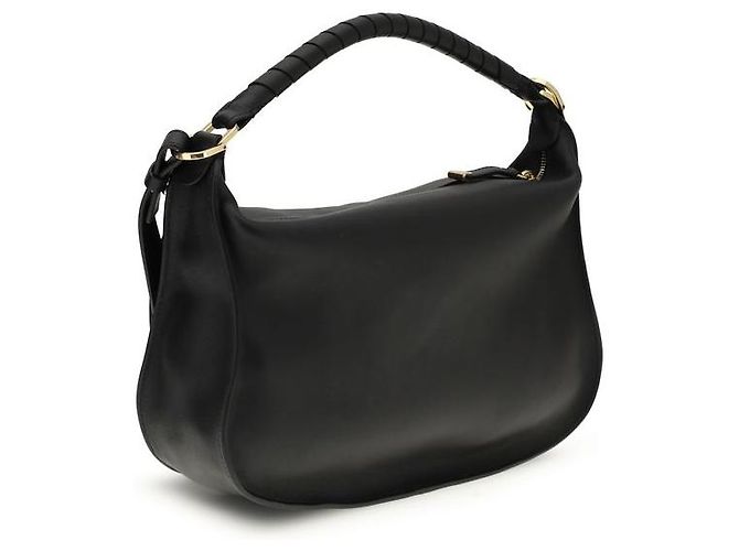 Chloé Borsa a tracolla Bos Taurus in pelle di vitello nera - vista 3