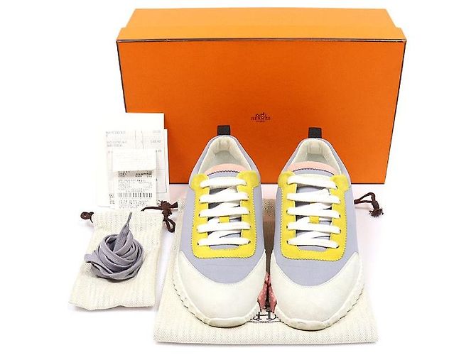 Hermès Bouncing-Sneaker aus technischem Canvas und Wildleder in Multicolor - Ansicht 2