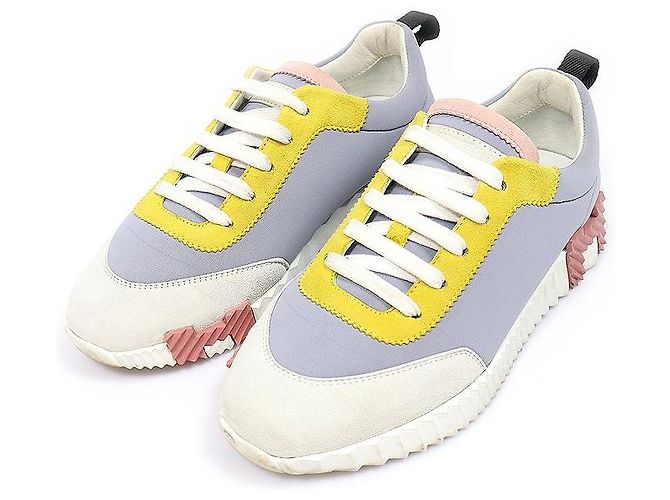 Hermès Bouncing-Sneaker aus technischem Canvas und Wildleder in Multicolor - Ansicht 3