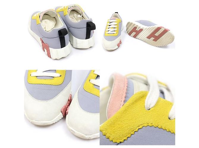 Hermès Bouncing-Sneaker aus technischem Canvas und Wildleder in Multicolor - Ansicht 5