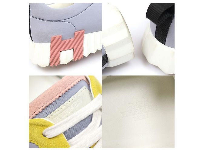 Hermès Bouncing-Sneaker aus technischem Canvas und Wildleder in Multicolor - Ansicht 7