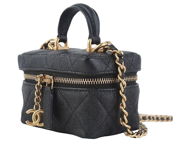 Chanel Caviar Vanity Mini Handle Chain Crossbody Bag - Ansicht 2