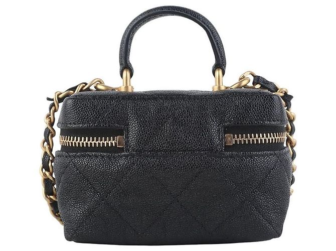 Chanel Caviar Vanity Mini Handle Chain Crossbody Bag - Ansicht 3