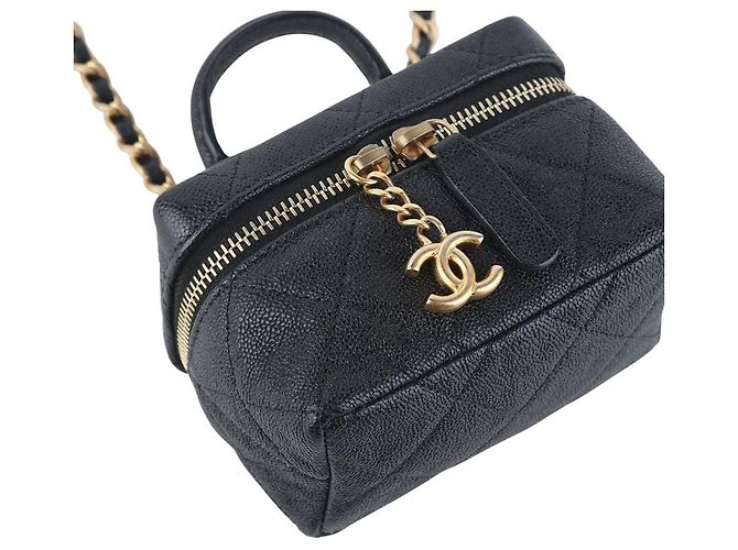Chanel Caviar Vanity Mini Handle Chain Crossbody Bag - Ansicht 5
