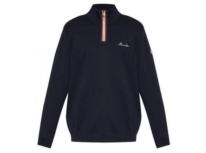 Moncler Sweatshirt mit Polo-Kragen und gesticktem Logo - Ansicht 4