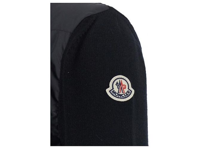 Moncler Cardigã de lã acolchoado com fecho de correr - vista 6
