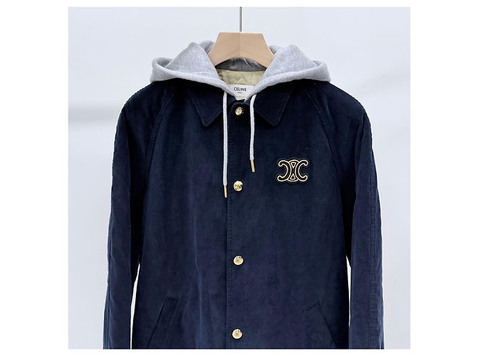 Céline Cordjacke mit Kapuze Navy - Ansicht 2