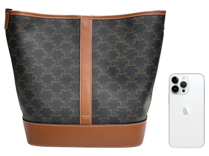 Céline Triomphe Canvas Medium Bucket Bag - Ansicht 3