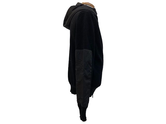 Moncler Logo Strickjacke mit Kapuze aus Wollmischung - Ansicht 3