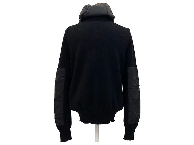 Moncler Logo Strickjacke mit Kapuze aus Wollmischung - Ansicht 4