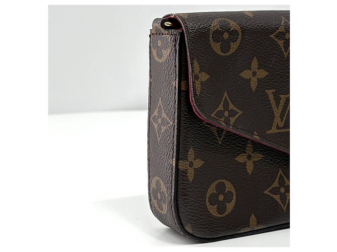Louis Vuitton Borsa a tracolla Monogram Pouch Felicie con catena - vista 12