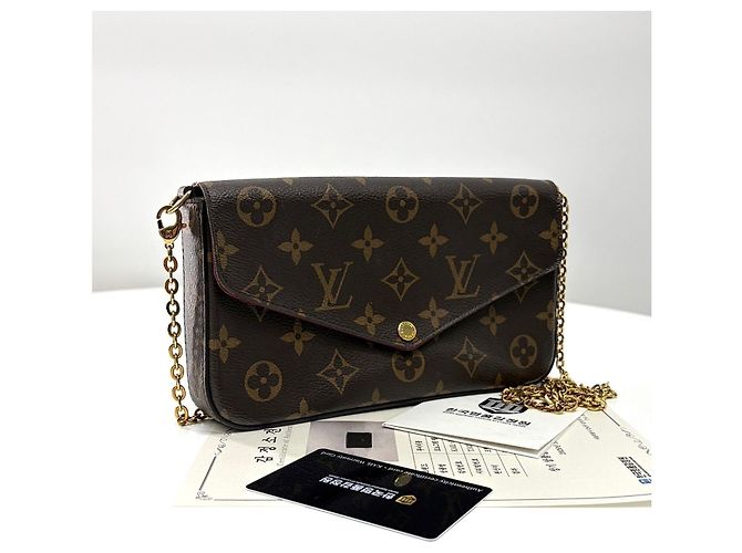 Louis Vuitton Borsa a tracolla Monogram Pouch Felicie con catena - vista 4