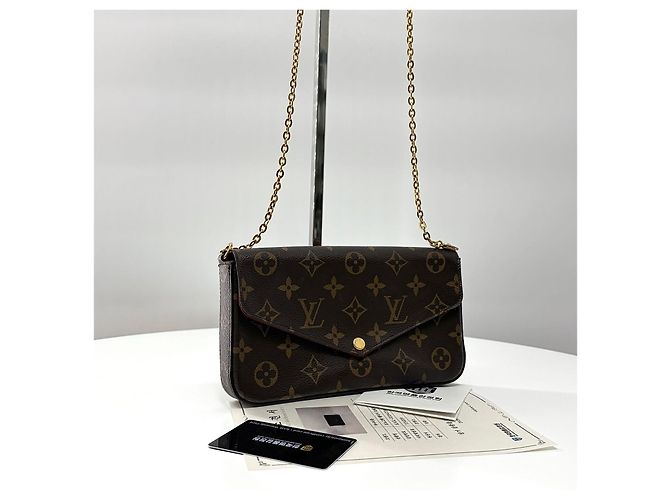 Louis Vuitton Borsa a tracolla Monogram Pouch Felicie con catena - vista 7