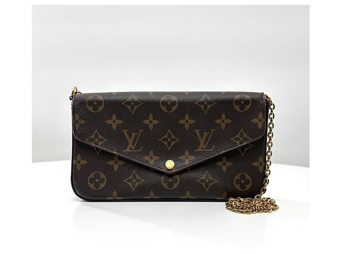 Louis Vuitton Borsa a tracolla Monogram Pouch Felicie con catena - vista 8