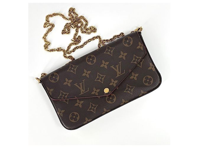 Louis Vuitton Borsa a tracolla Monogram Pouch Felicie con catena - vista 9