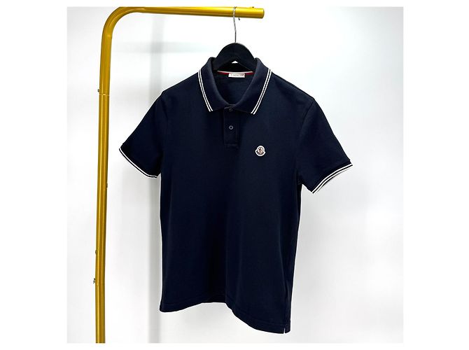 Moncler Kurzarm T-Shirt mit Polokragen Navy - Ansicht 2